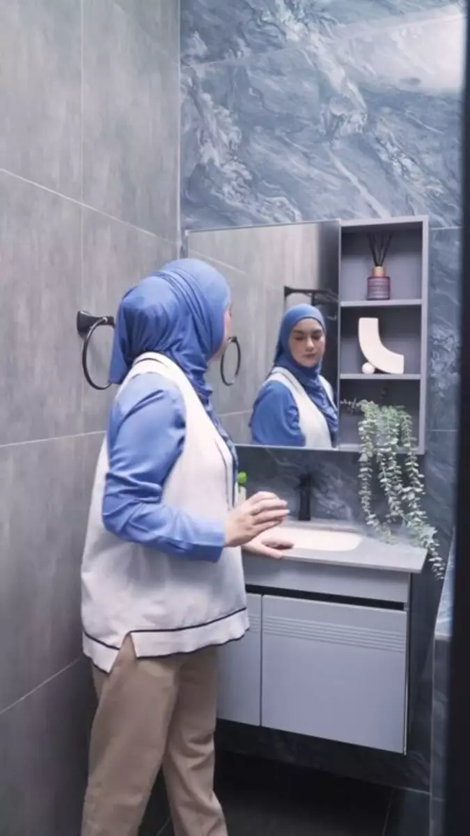 kamar mandi Irish Bella usai renovasi © TikTok