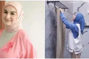 Dari minimalis direnovasi jadi apik, 11 potret makeover kamar mandi Irish Bella dindingnya curi atensi