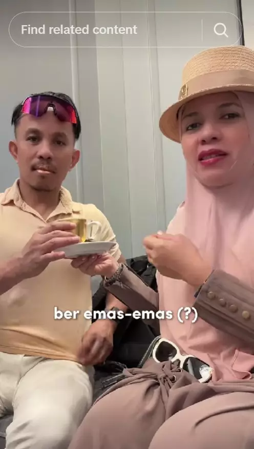 Geni Faruk pamer minum kopi bertabur emas © TikTok Geni Faruk pamer minum kopi bertabur emas © TikTok