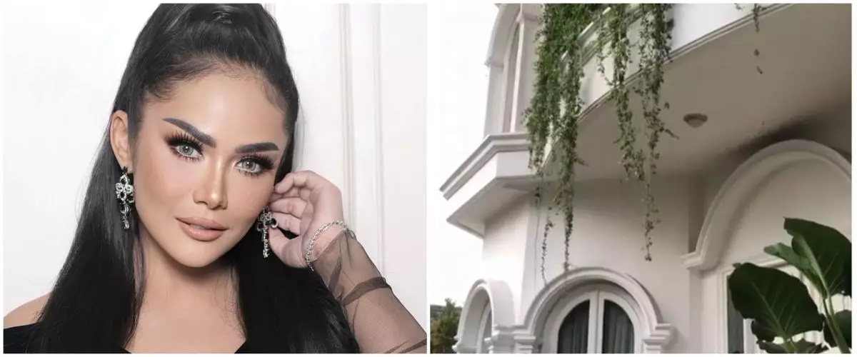 Dilengkapi meja makan minimalis, intip 9 potret dapur Krisdayanti serba biru ala American style