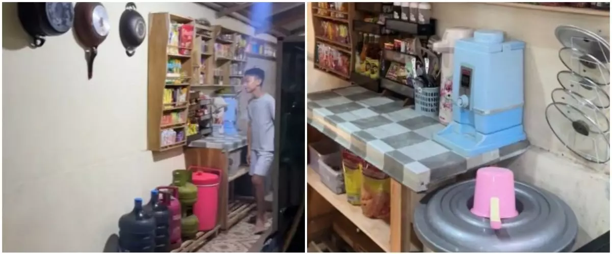 9 Potret dapur beratap seng ini penataannya apik sedap dipandang, berasa nongkrong di warkop