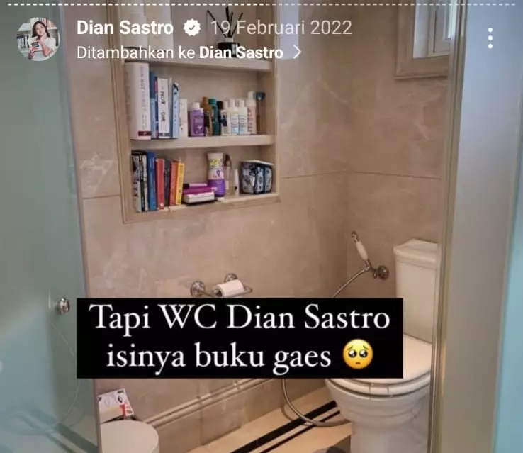 kamar mandi dian sastro ada perpustakaan © 2024 Instagram kamar mandi dian sastro ada perpustakaan © 2024 Instagram