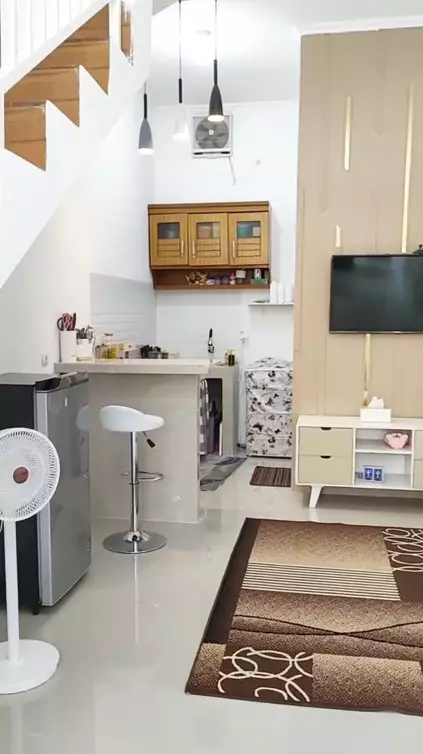 Rumah petak dimakeover bak rumah di kompleks © TikTok Rumah petak dimakeover bak rumah di kompleks © TikTok