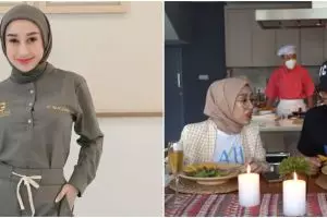 Pernah diusir dari kontrakan kini punya rumah mewah, 9 potret interior dapur Reza Gladys ala restoran