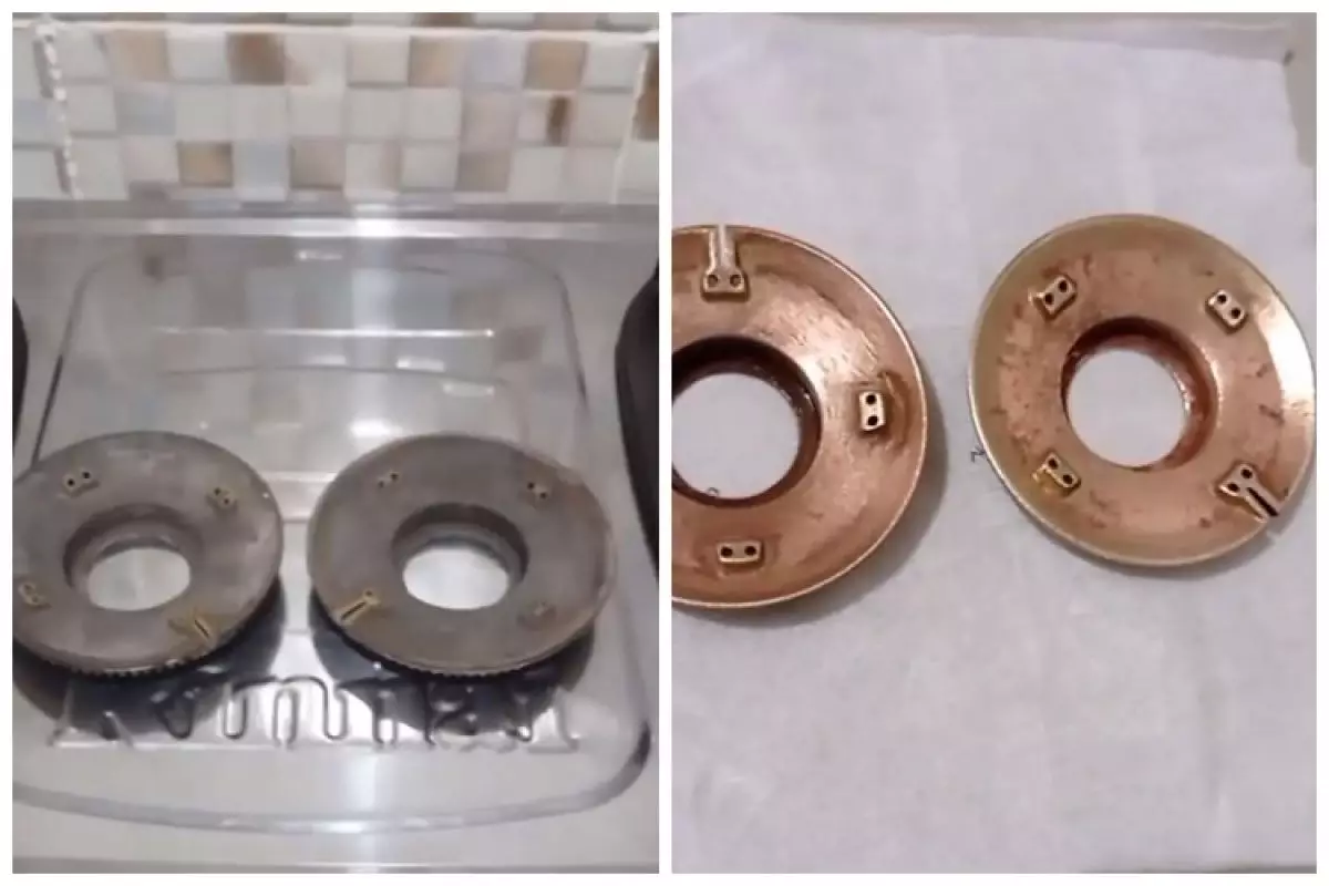 Trik bersihkan kerak hitam burner kompor agar kinclong lagi tanpa disikat kuat, pakai 1 bahan dapur