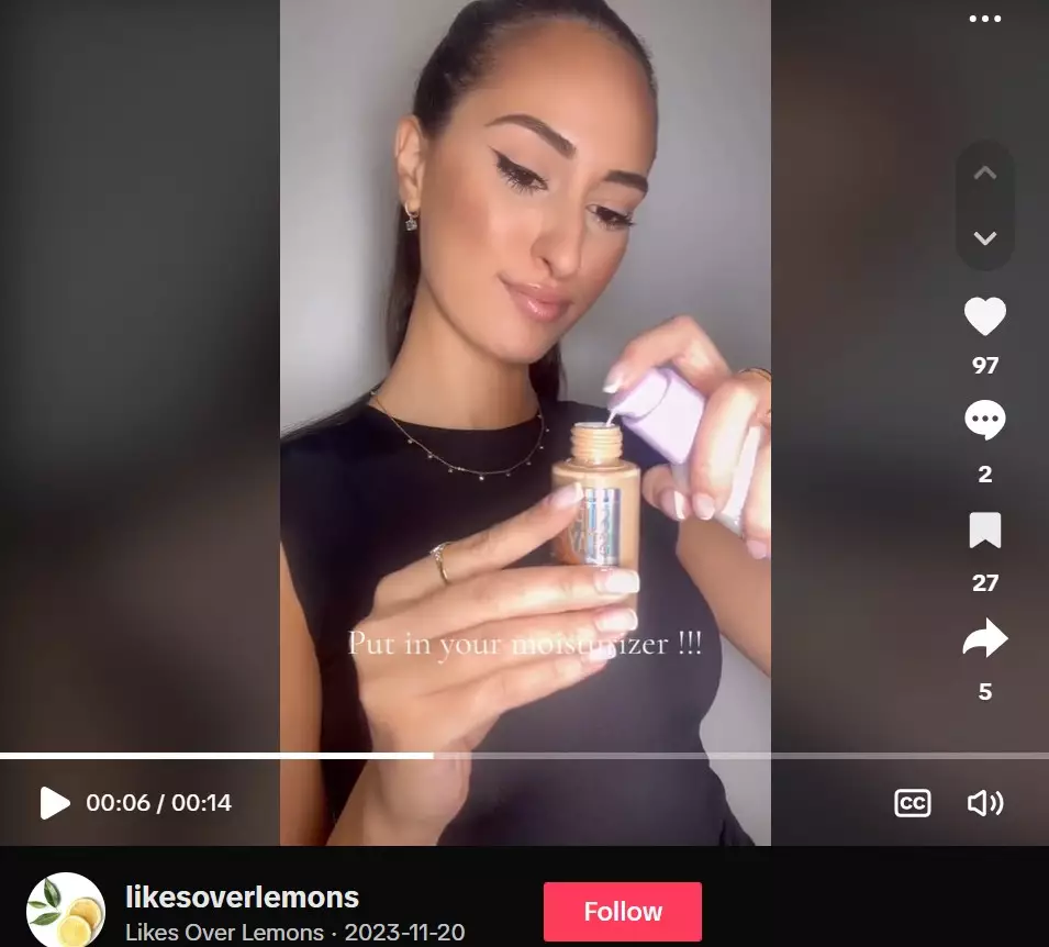 trik mengatasi foundation habis © TikTok