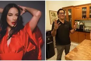 Sukses jadi artis tapi pilih tinggal di kontrakan, 9 potret dapur Sophia Latjuba ini mewah mirip bar