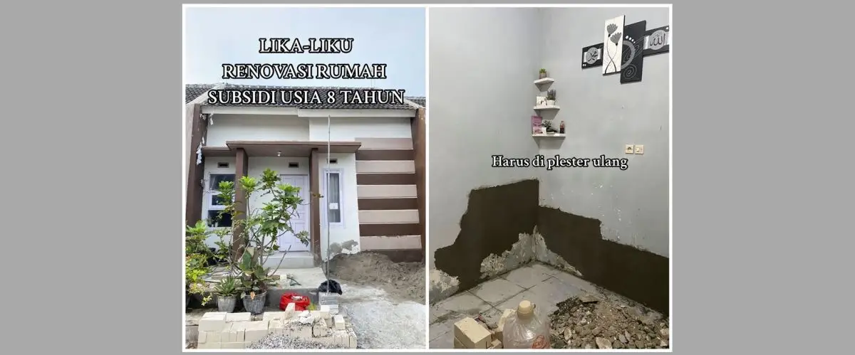 8 Tahun rumah subsidi ini dihuni jadi retak dan lembap, 11 potret makeovernya kian estetik tiap sudut