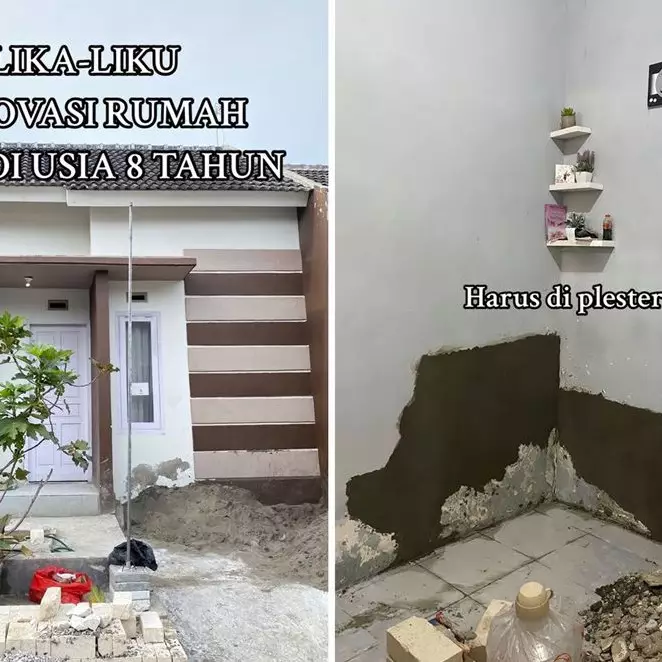 8 Tahun rumah subsidi ini dihuni jadi retak dan lembap, 11 potret makeovernya kian estetik tiap sudut