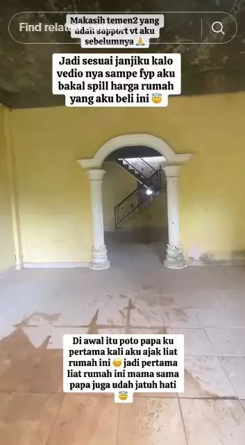 wanita ini beli rumah megah terbengkalai © TikTok
