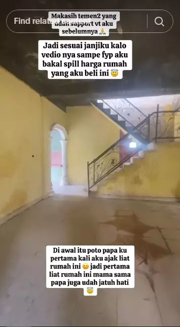 wanita ini beli rumah megah terbengkalai © TikTok