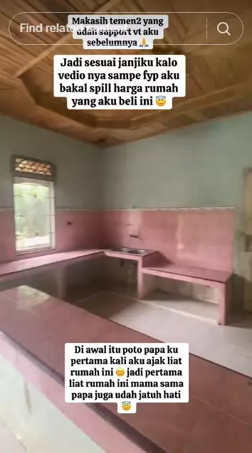wanita ini beli rumah megah terbengkalai © TikTok