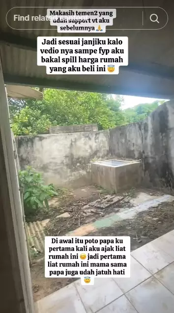 wanita ini beli rumah megah terbengkalai © TikTok