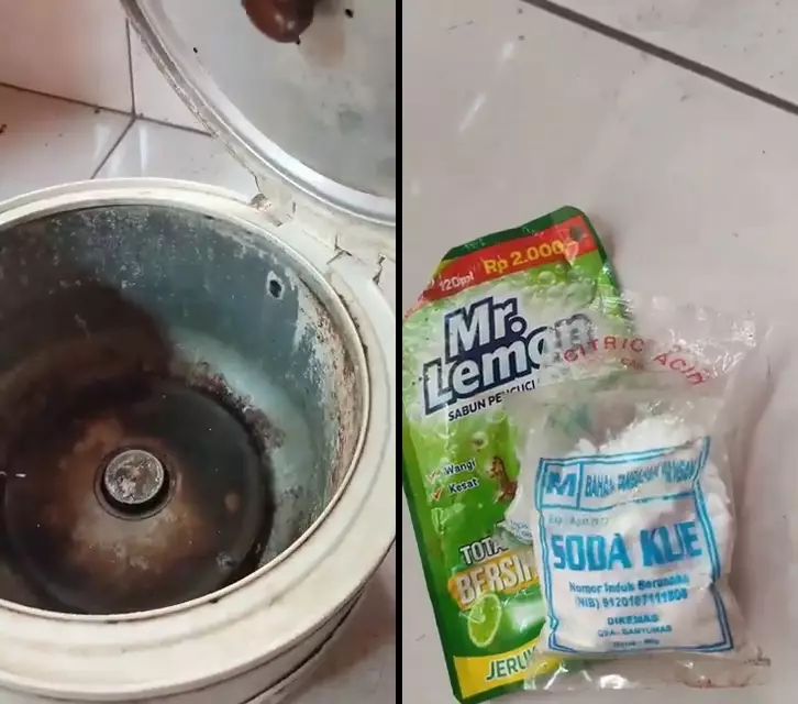 cuci magic com gosong pakai baking soda © 2025 YouTube