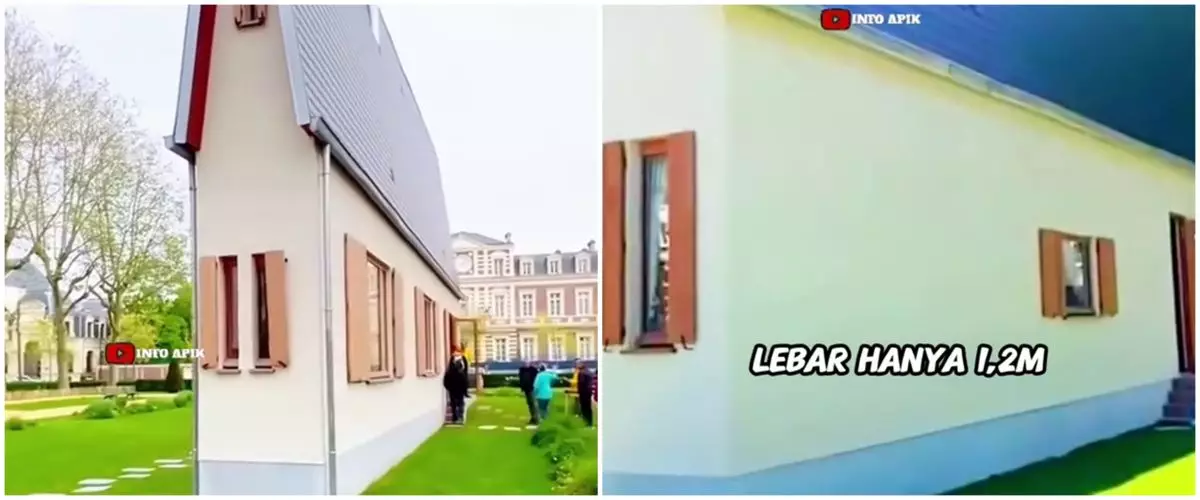 Lebarnya cuma 1,2 meter, intip 9 potret rumah tipis sempitnya bikin sesak napas