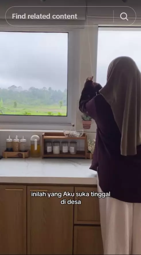 dapurnya punya view idaman para emak-emak © TikTok