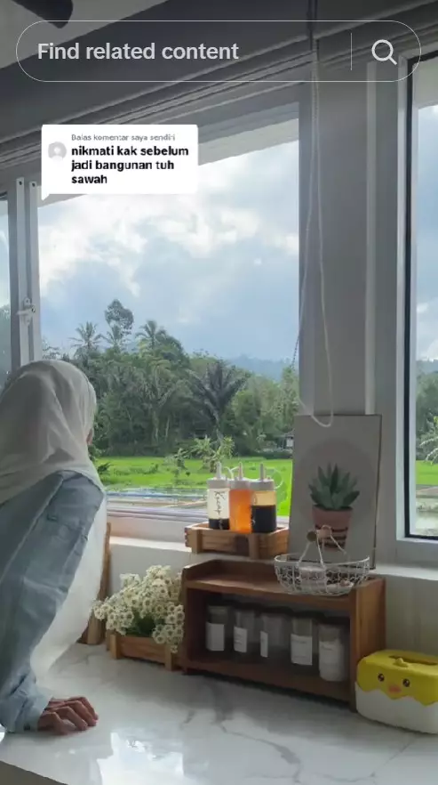 dapurnya punya view idaman para emak-emak © TikTok
