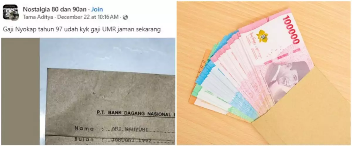 Nominalnya bikin syok karena setara UMR sekarang, pria ini bagikan slip gaji sang ibu tahun 1997