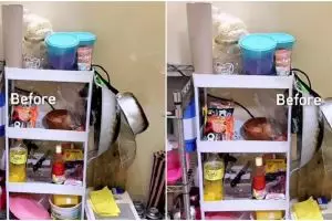 Awalnya berantakan, 9 potret makeover dapur kos sepetak jadi estetik meski nyempil di sudut kamar