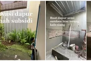 Ubah dapur rumah subsidi jadi semi outdoor, 9 hasil makeovernya bikin betah masak