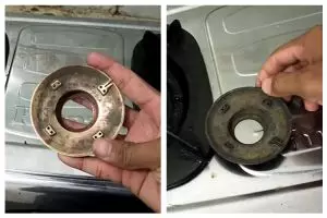 Jangan beli baru, trik bersihkan burner kompor gas menghitam dan berkarat pakai 2 bahan sederhana