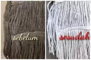 Tak perlu pewangi, begini trik cuci kain pel agar tak bau amis dan pesing cuma pakai 3 bahan dapur