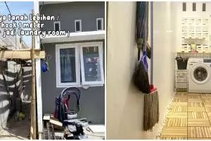 Cuma manfaatkan sisa tanah lebar 1 meter, ini 9 cara bangun laundry room minimalis buat rumah subsidi