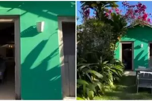 Vibe luar mirip gudang kecil, 9 potret rumah cat hijau ini dalamnya serasa di vila