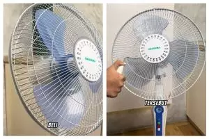 Trik mudah bersihkan debu kipas angin tanpa dibongkar dalam 30 detik, cukup pakai 3 bahan dapur