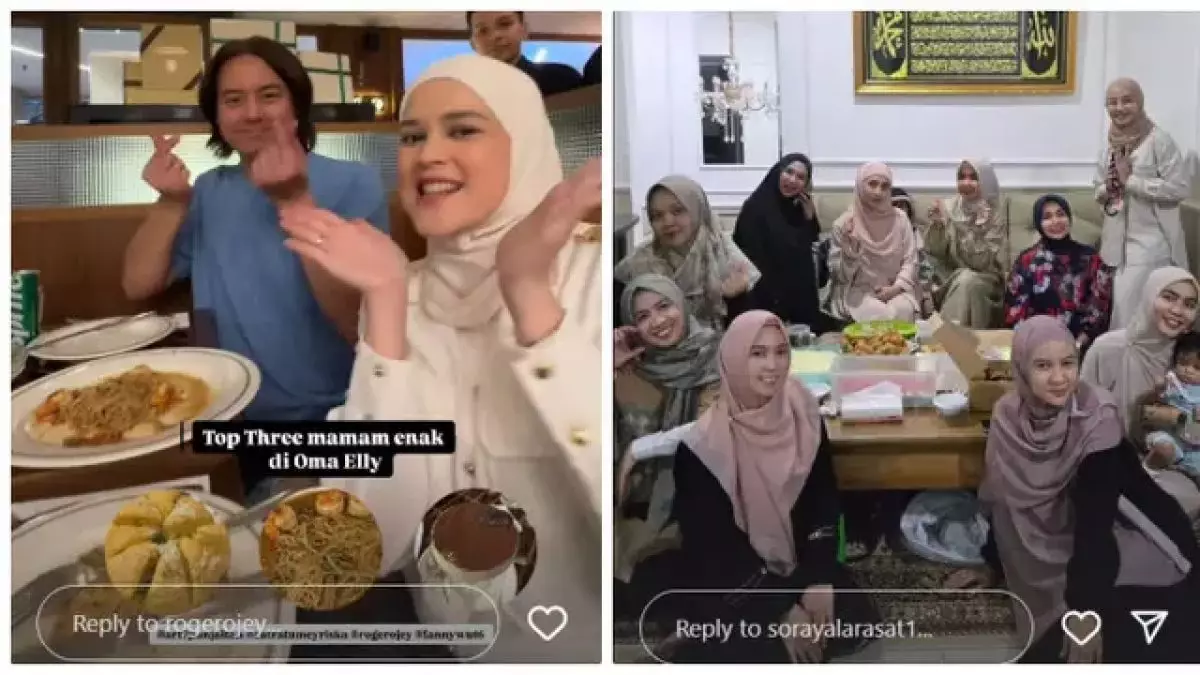 6 Potret artis mualaf buka puasa Ramadan 2025, Ayana Moon jajan pentol 
