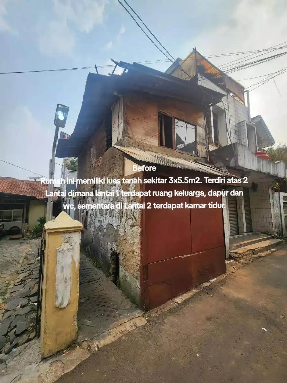 rumah mungil di gang mirip sarang walet © TikTok