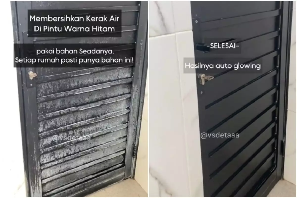 Trik enyahkan kerak di pintu kamar mandi tanpa digosok pembersih, cuma pakai 1 bahan dapur