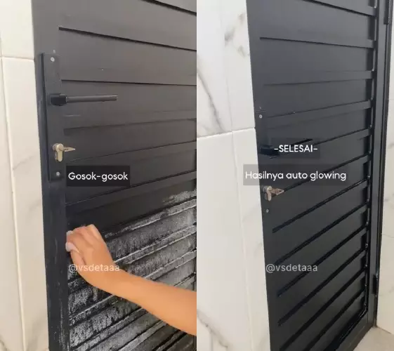 enyahkan kerak di pintu kamar mandi © TikTok enyahkan kerak di pintu kamar mandi © TikTok