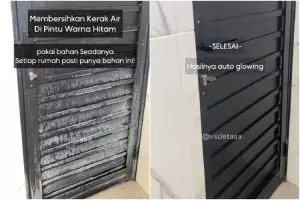 Trik enyahkan kerak di pintu kamar mandi tanpa digosok pembersih, cuma pakai 1 bahan dapur