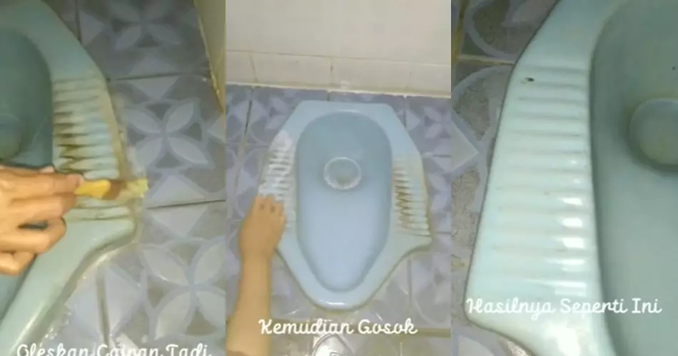 Bapak-bapak bersihkan kerak di kloset ini cuma tambah 3 bahan © YouTube Bapak-bapak bersihkan kerak di kloset ini cuma tambah 3 bahan © YouTube