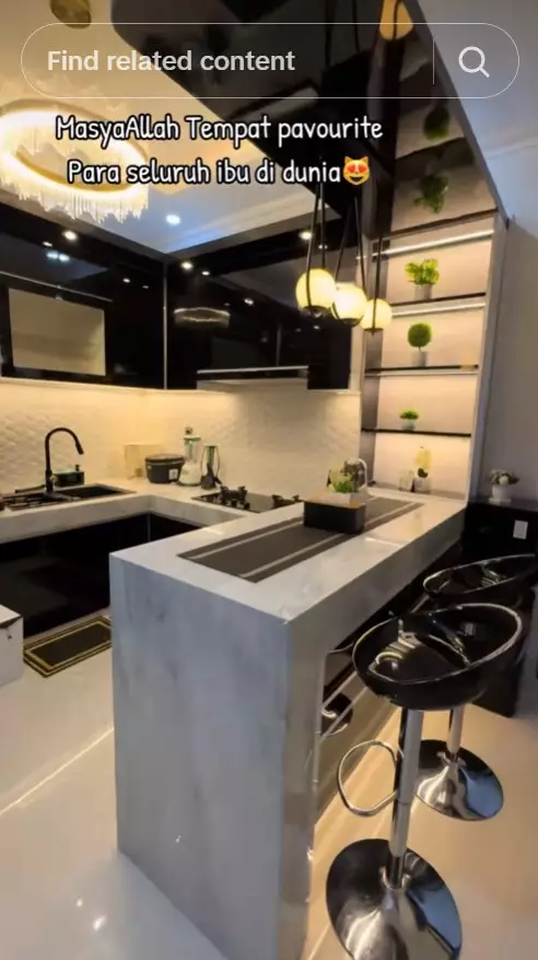 rumahnya di hutan tapi interior estetik  © TikTok