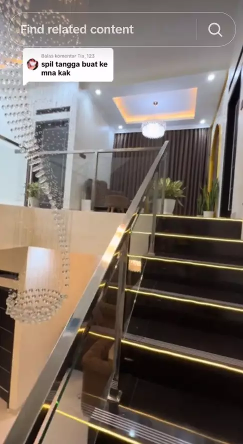 rumahnya di hutan tapi interior estetik  © TikTok