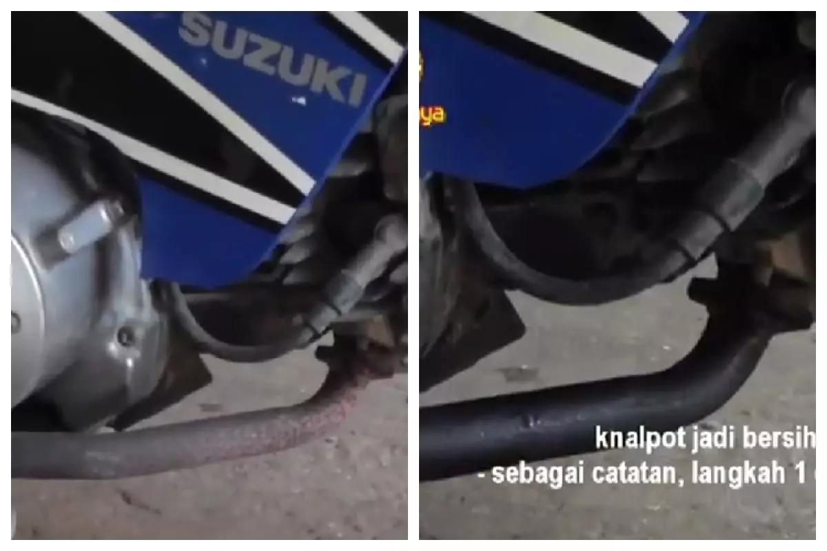 Tak perlu keluar biaya, begini trik mudah hilangkan karat knalpot hanya gunakan 1 bahan bekas