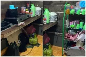 Dindingnya cuma dari kayu, 8 potret dapur usai makeover ini visualnya rapi meski tanpa kitchen set