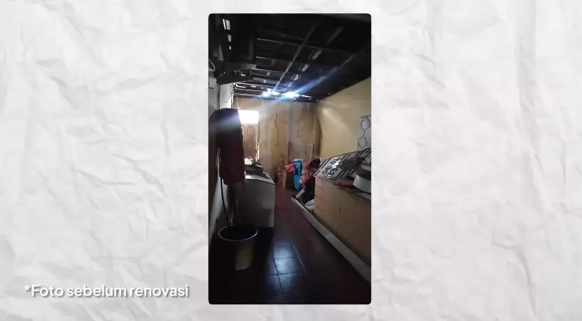 Bekas garasi disulap jadi rumah mungil © YouTube