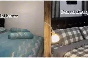 Modal cuma Rp 100 ribu, begini cara makeover kamar tidur ala hotel hanya pakai bahan sederhana 