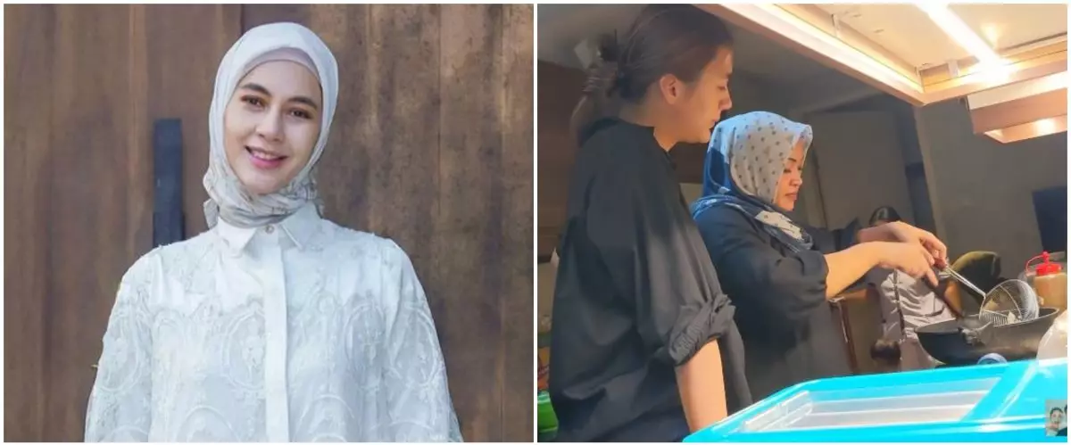 9 Potret dapur kotor Paula Verhoeven ini sempitnya serasa di gang senggol, mejanya cuma segaris 