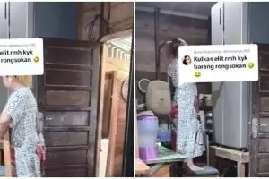 Kulkasnya elit bangunannya sulit, 9 potret dapur rumah kayu ini penataannya bikin salah fokus