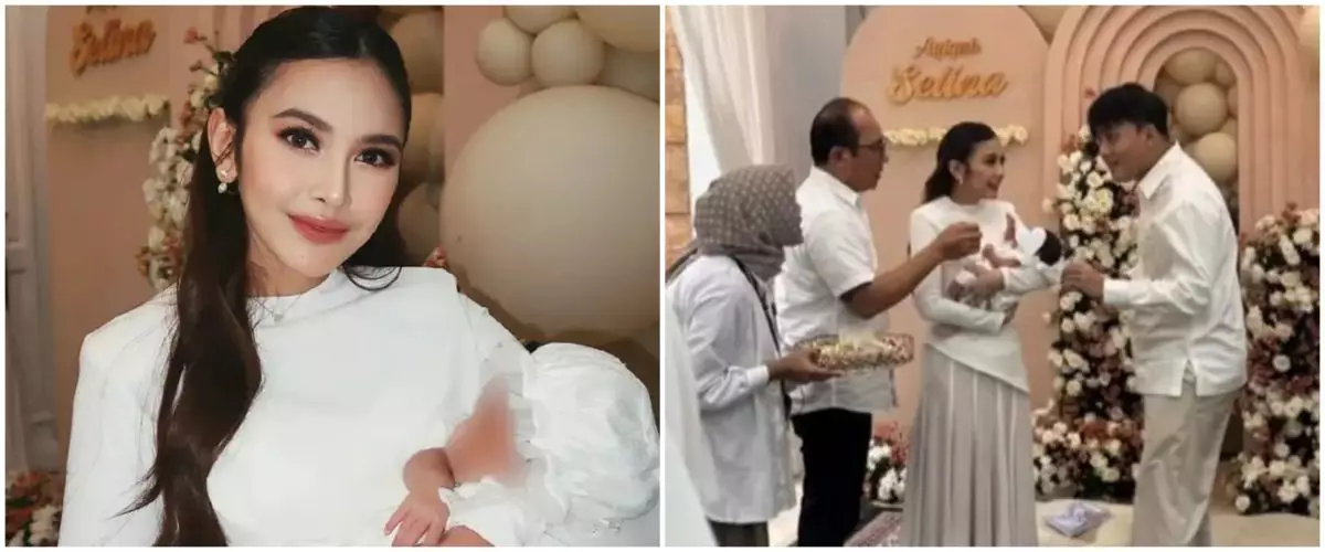 9 Momen akikah baby Selina dan Mahalini, digelar sederhana undang anak yatim