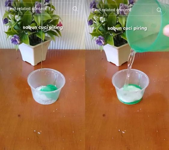 bersihkan noda membandel di lantai kamar mandi © TikTok