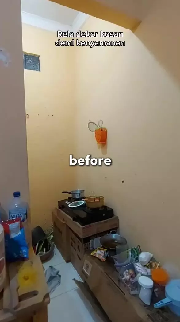 dapur kos usai makeover bikin mupeng © TikTok