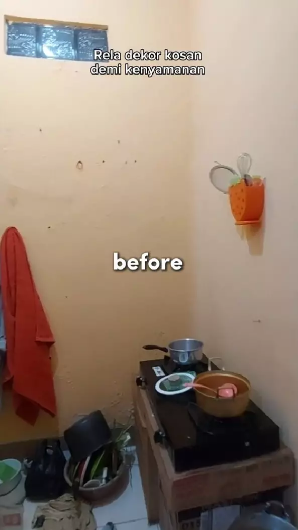 dapur kos usai makeover bikin mupeng © TikTok