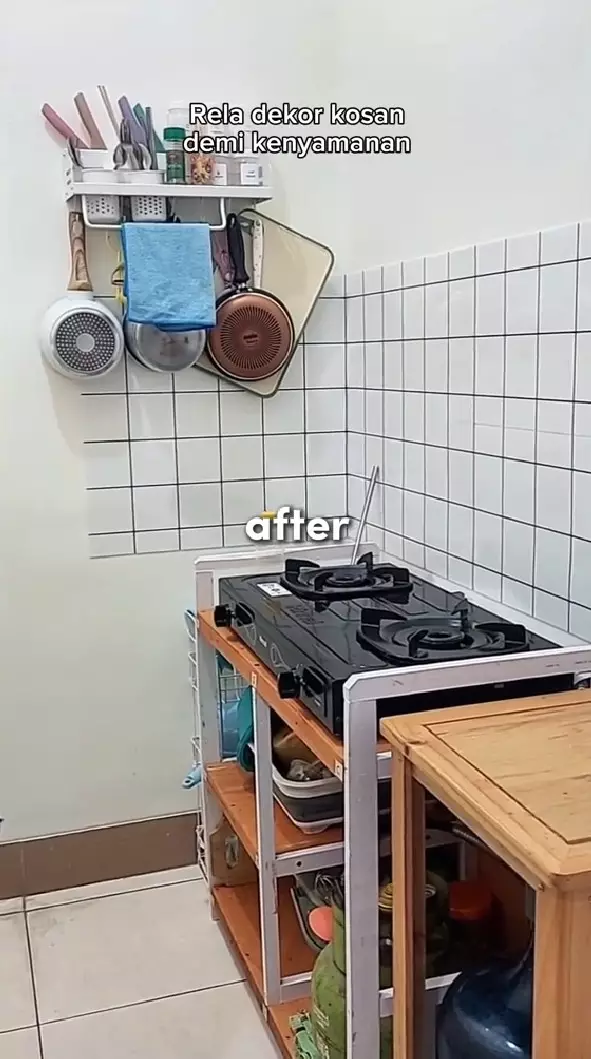 dapur kos usai makeover bikin mupeng © TikTok