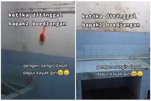 Emak-emak ini ubah dapur horor bak kamar mandi jenazah pakai bahan sederhana, hasilnya estetik pol
