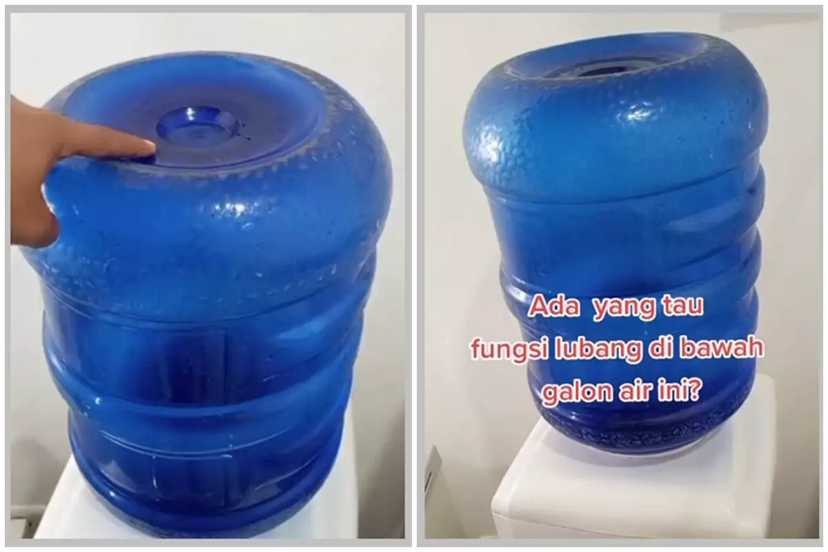 Emak-emak ini perlihatkan fungsi lain cekungan galon jarang ada yang tahu